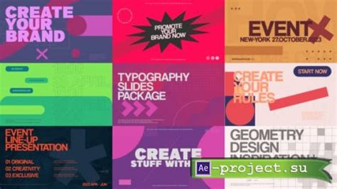 Videohive Typography Slides Pack 37122117 Project For After