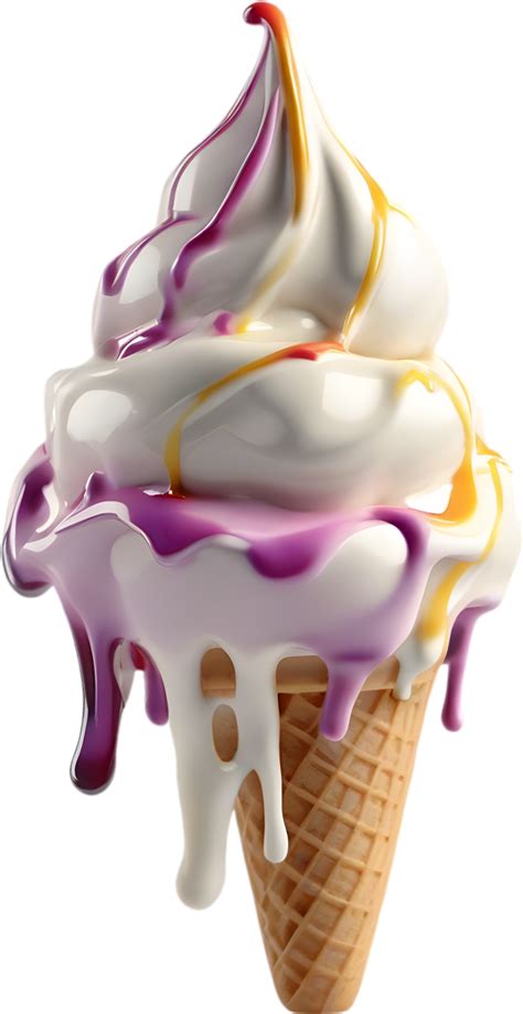 Picture Of Delicious Looking Melted Ice Cream Ai Generated 43273561 Png