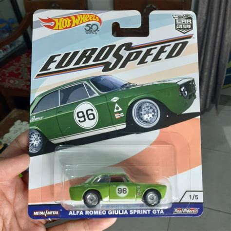 Jual Hot Wheels Hotwheels Premium Alfa Romeo Giulia Sprint GTA Hijau Euro Speed Car Culture