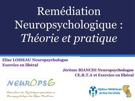 Ppt Rem Diation Neuropsychologique Th Orie Et Pratique Powerpoint