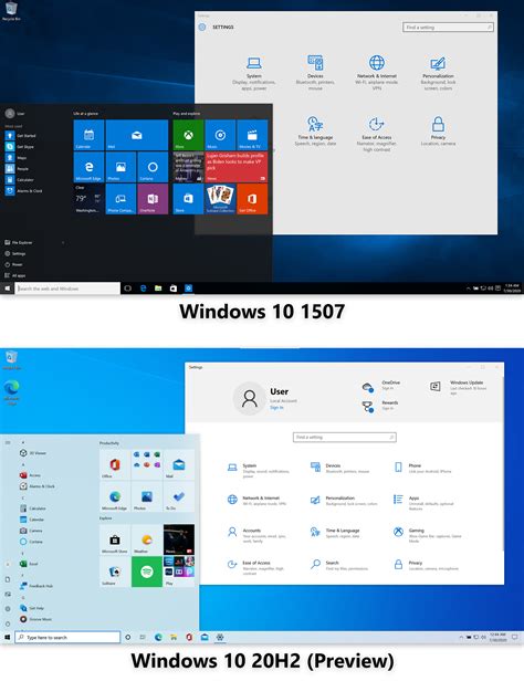 The First Public Release Of Windows Vs The Latest Insider Build