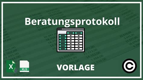 Beratungsprotokoll Vorlage Excel