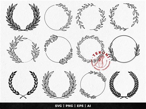 Wreath Svg Bundle, Floral Wreath Svg Instant Download - Etsy