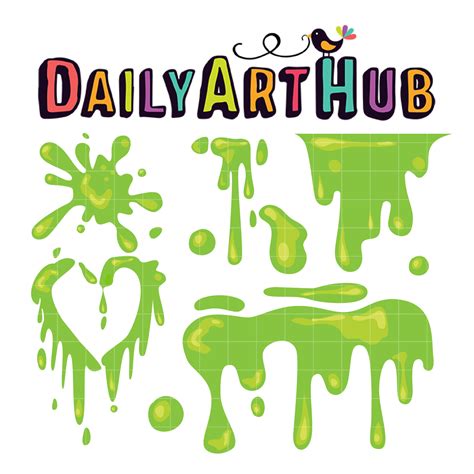 Green Slime Clip Art Set Daily Art Hub Graphics Alphabets And Svg