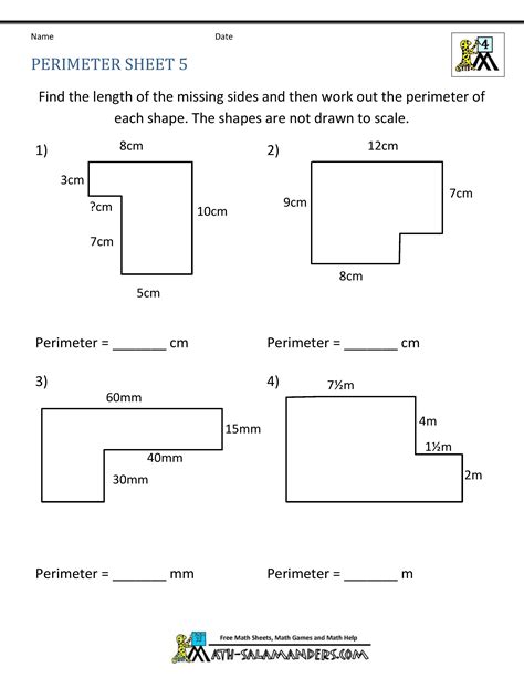 Free Printable Area And Perimeter Worksheets