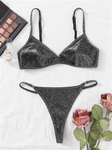 Glitter Lingerie Set