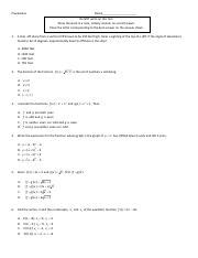 Precalculus Final Exam Review Practice Questions And Solutions