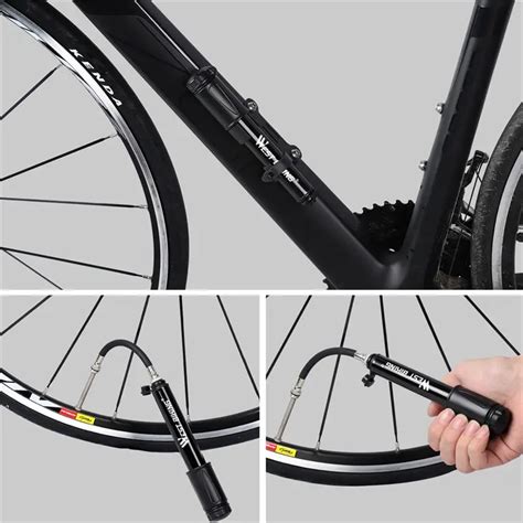 Portable Mini Aluminum Bike Pump Lightweight Compatible With Schrader