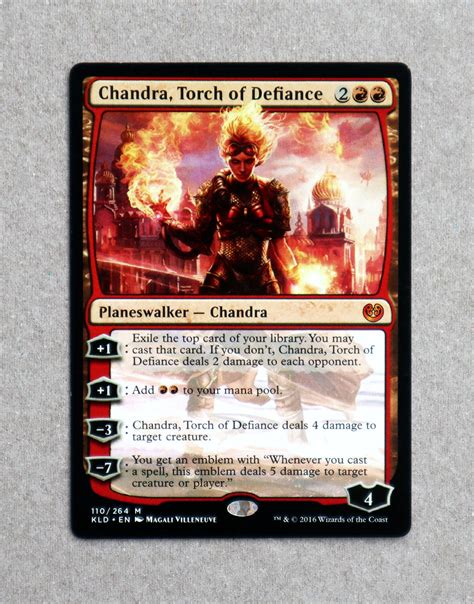 Chandra Torch Of Defiance From Kaladesh Kld Hologram Mtg Proxy