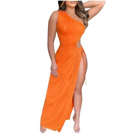 Robe Femme à épaules Dénudées Robe Sexy Robe De Couleur Unie X40511