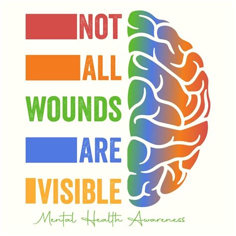 Premium Vector Not All Wounds Are Visible Mental Health Awareness