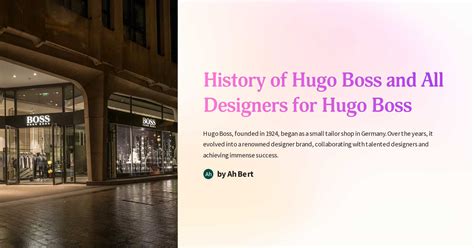 History Of Hugo Boss And All Designers For Hugo Boss