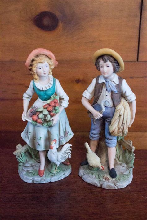 Vintage Homco Porcelain Bisque Man And Woman Collectible Etsy Bisque