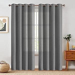 Amazon Jinchan Linen Textured 70 Blackoout Curtains 84 Inch