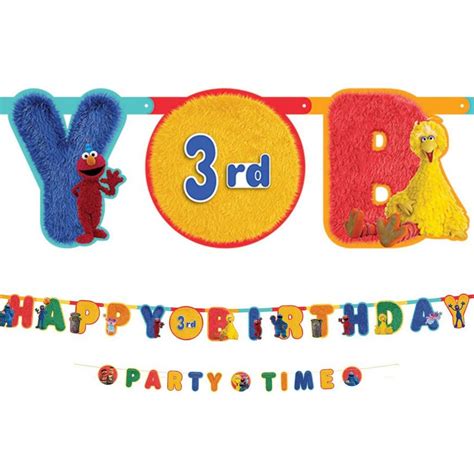 Customizable Everyday Sesame Street Birthday Cardstock Letter Banners 2ct Party City