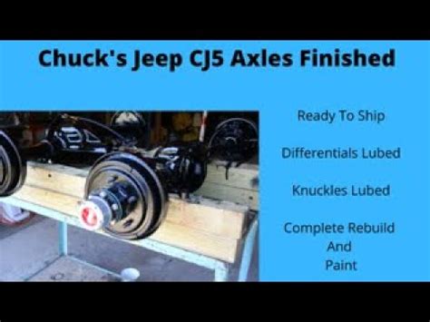 Chuck S Dana And Dana Jeep Cj Axles Finished Youtube