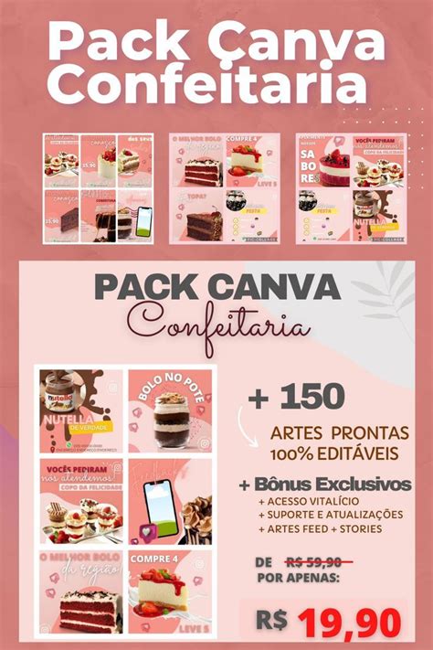 Pin On Pack Canva Confeiteira