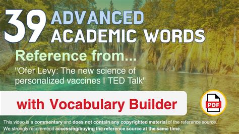 39 Advanced Academic Words Ref From Ofer Levy The New Science Of