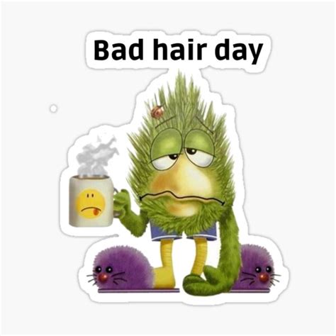 Bad Hair Day Sticker For Sale By Creativefrog Redbubble