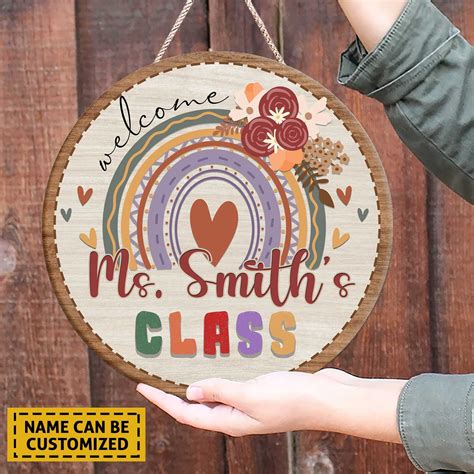 Personalized Teacher Door Sign Teacher Ts Classroom Decor Teacher Door Hanger Teacher Welcome