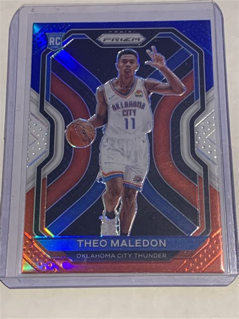 2020 21 Prizm Theo Maledon Silver Red White Blue Rc Rookie Thunder EBay