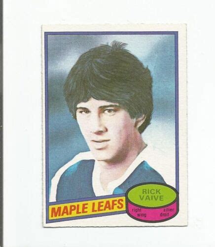 Rick Vaive O Pee Chee Hockey Card Rookie Very Nice