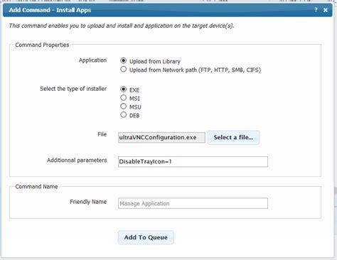 Configure the UltraVNC Server remotely - WanPulse