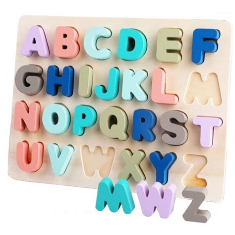 Holz Steckpuzzle Alphabet Lu Minimidi Design