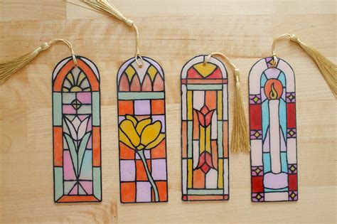 Diy Faux Stained Glass Bookmarks And Printable — Entertain The Idea