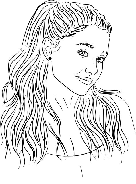 Coloriage Ariana Grande Imprimer