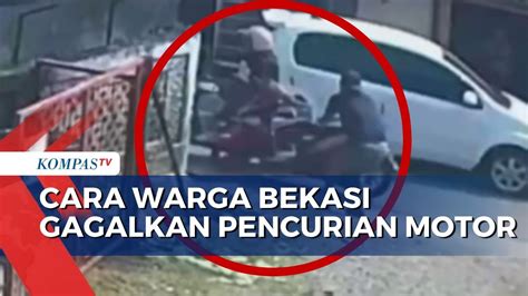 Tabrak Pelaku Warga Di Bekasi Berhasil Gagalkan Pencurian Motor YouTube