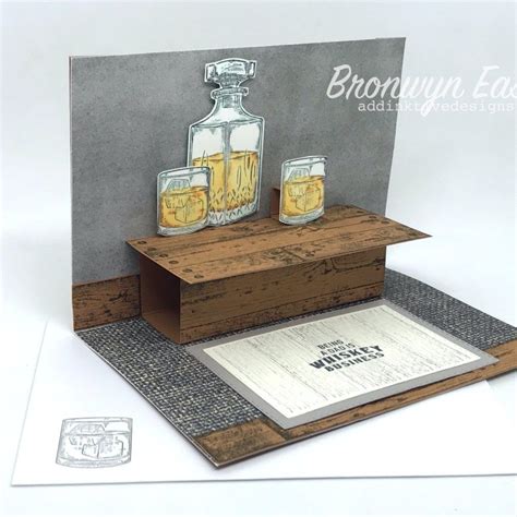 Whiskey Business Pop Up Card Tutorial In 2020 Card Tutorial Tutorial