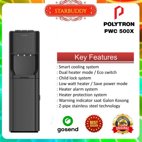 Jual POLYTRON DISPENSER PWC 500X Black Galon Bawah Shopee Indonesia