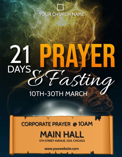 Prayer And Fasting Flyer Template Postermywall