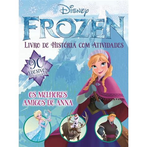 Livro Disney Frozen Livro de história atividades no Shoptime