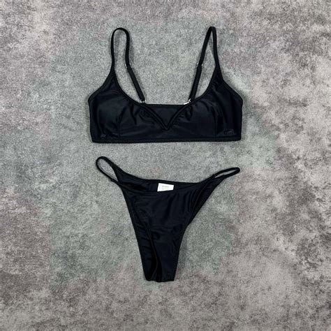 Plain Black Bikini Bathing Suit 2707 Fi Clothing Store