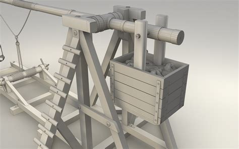 Medieval Trebuchet Obj