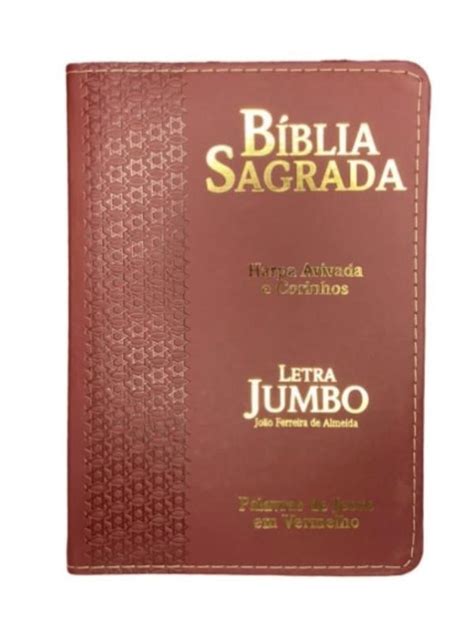 Bíblia Sagrada Letra Jumbo Harpa Avivada Estrela Bordo GerizimBooks