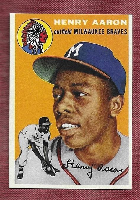 1954 Topps 128 Hank Aaron Rookie REPRINT Etsy