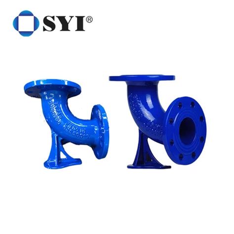 Buy Syi En545 Custom Long Bend Ductile Iron Casting Double Flanged