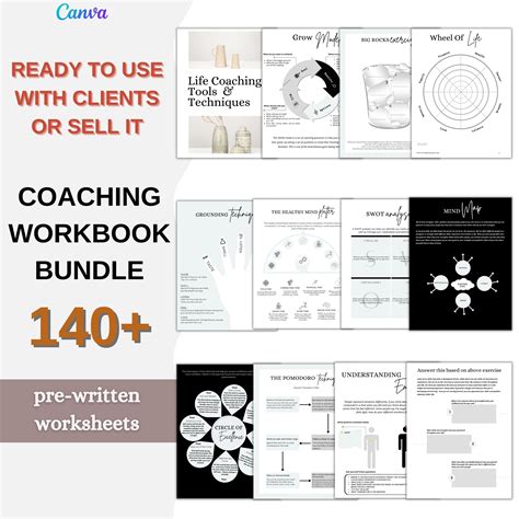 workbook template canva creative market