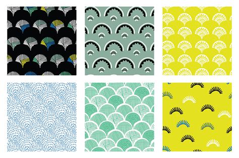 Hand-Drawn Scales Seamless Patterns - Design Cuts