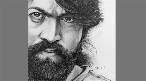 KGF Yash Pencil Sketch | Rocking Star Yash Drawing | Pencil sketch ...