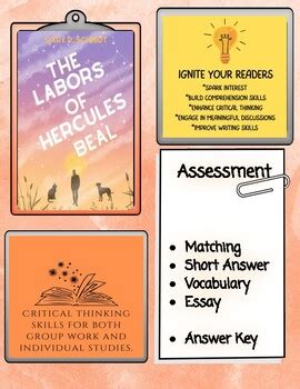 The Labors Of Hercules Beal Assessment By Light Bulb Learners TPT