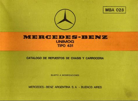 Mercedes Benz Unimog Owner Service Manual Directory