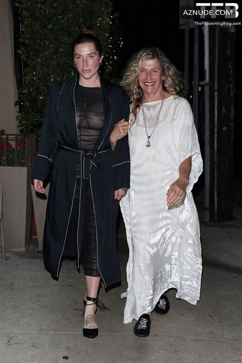 Kesha Sexy Seen Flashing Her Nude Boobs And Ass Wearing A See Through Dress At Giorgio Baldi In