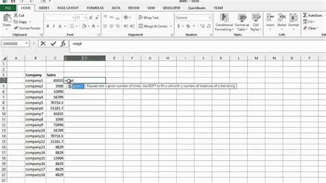 Repeat Function In Excel Excel Function Repeat