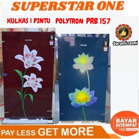 Jual KULKAS POLYTRON PRB 157 PRB 157 LEMARI ES 1 PINTU Shopee Indonesia