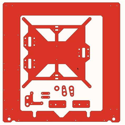 Prusa I3 Frame And Base Type Medium Fiberboard MDF 4mm