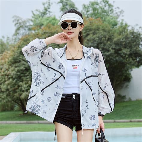 Thin Floral Sun Protection Clothing For Women New Summer Anti Uv